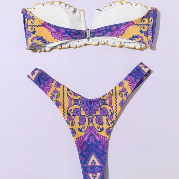 Tribal V Wired Frill Bikini - Picture 2 of 4